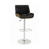 Coaster Folsom Upholstered Adjustable Bar Stool Black and Chrome Model 130502